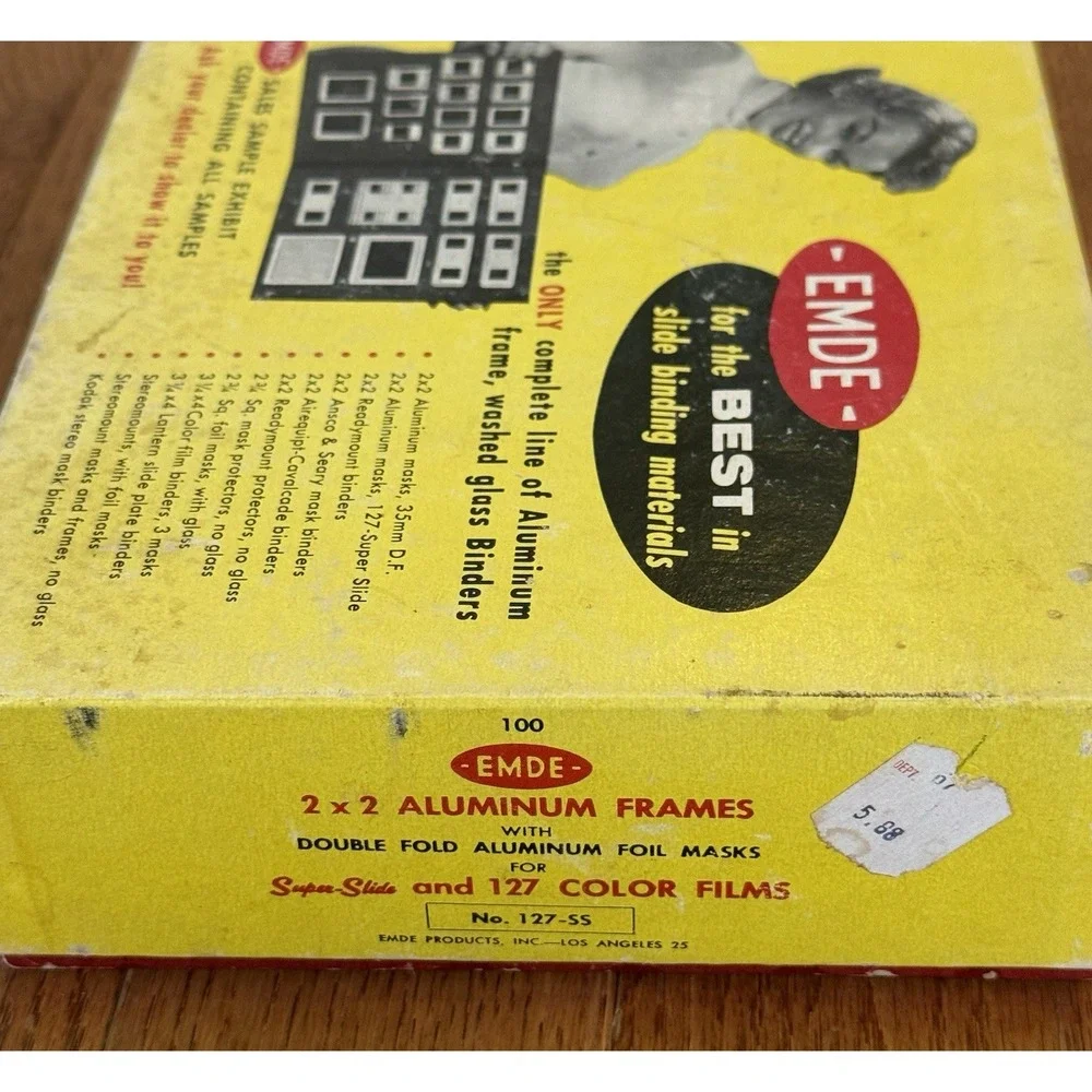 VTG EMDE 35 mm Slide Binding Material -2x2 Aluminum Frames -Sales Sample Exhibit